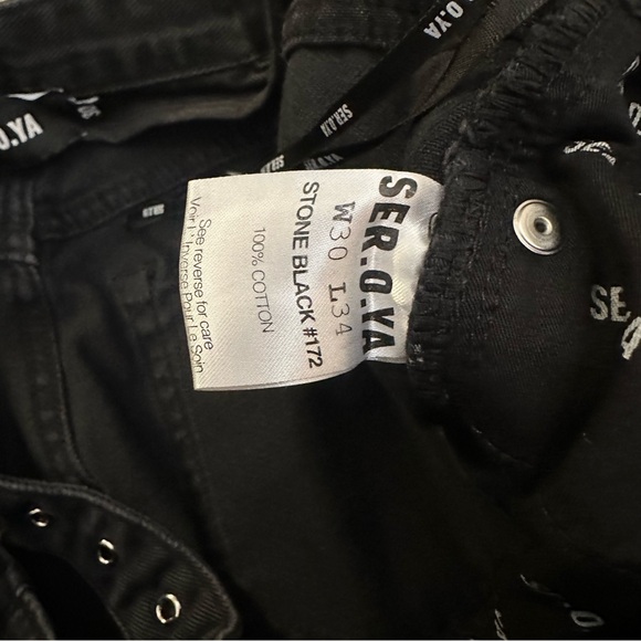 Ser.oya Christy Cut Out Black Jeans 30 - Picture 4 of 5